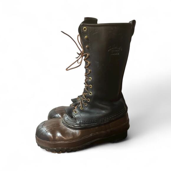 Hoffman Men's EH Rated Lineman Pac Steel Toe Boots Black Leather Sz 10 No Liners - Picture 1 of 8